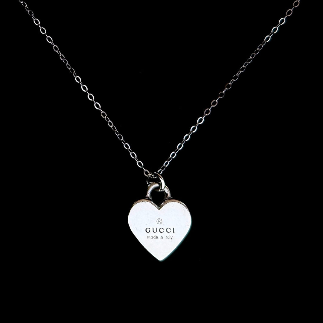Sterling Silver Heart Logo Necklace
