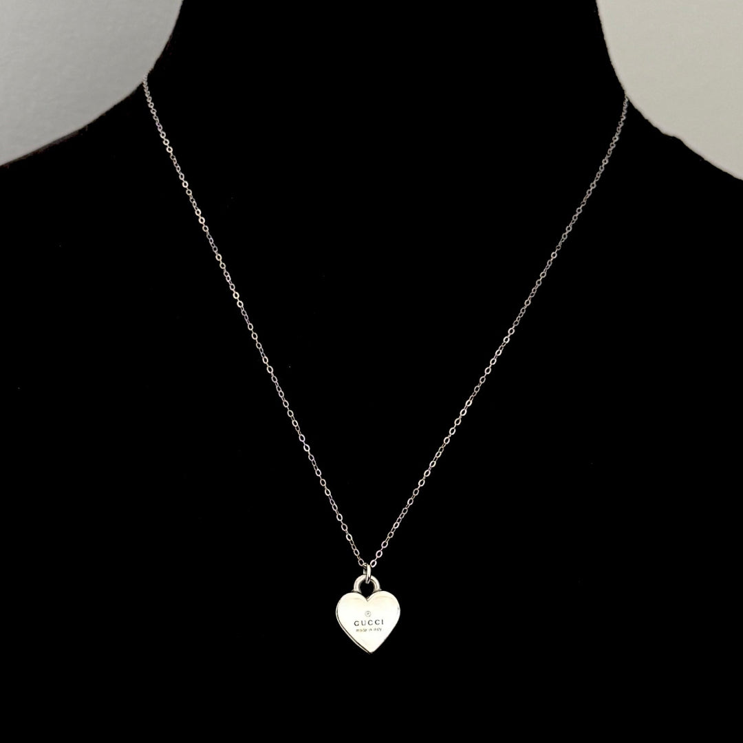 Sterling Silver Heart Logo Necklace