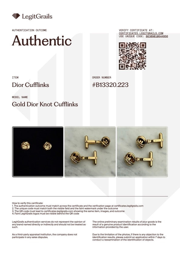 Gold Knot Cufflinks