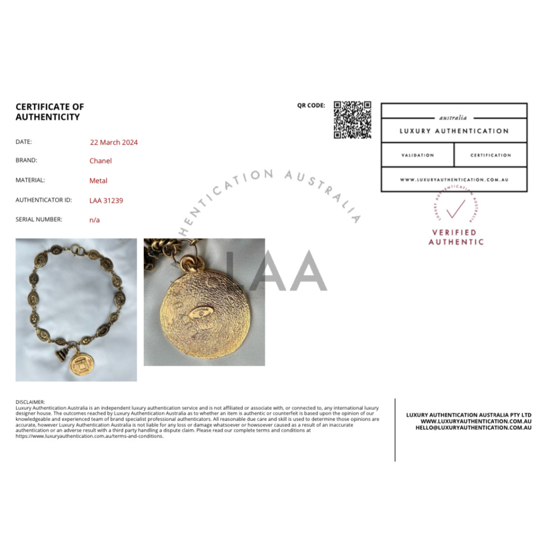 Gold Rustic Medallion Cuban Bracelet