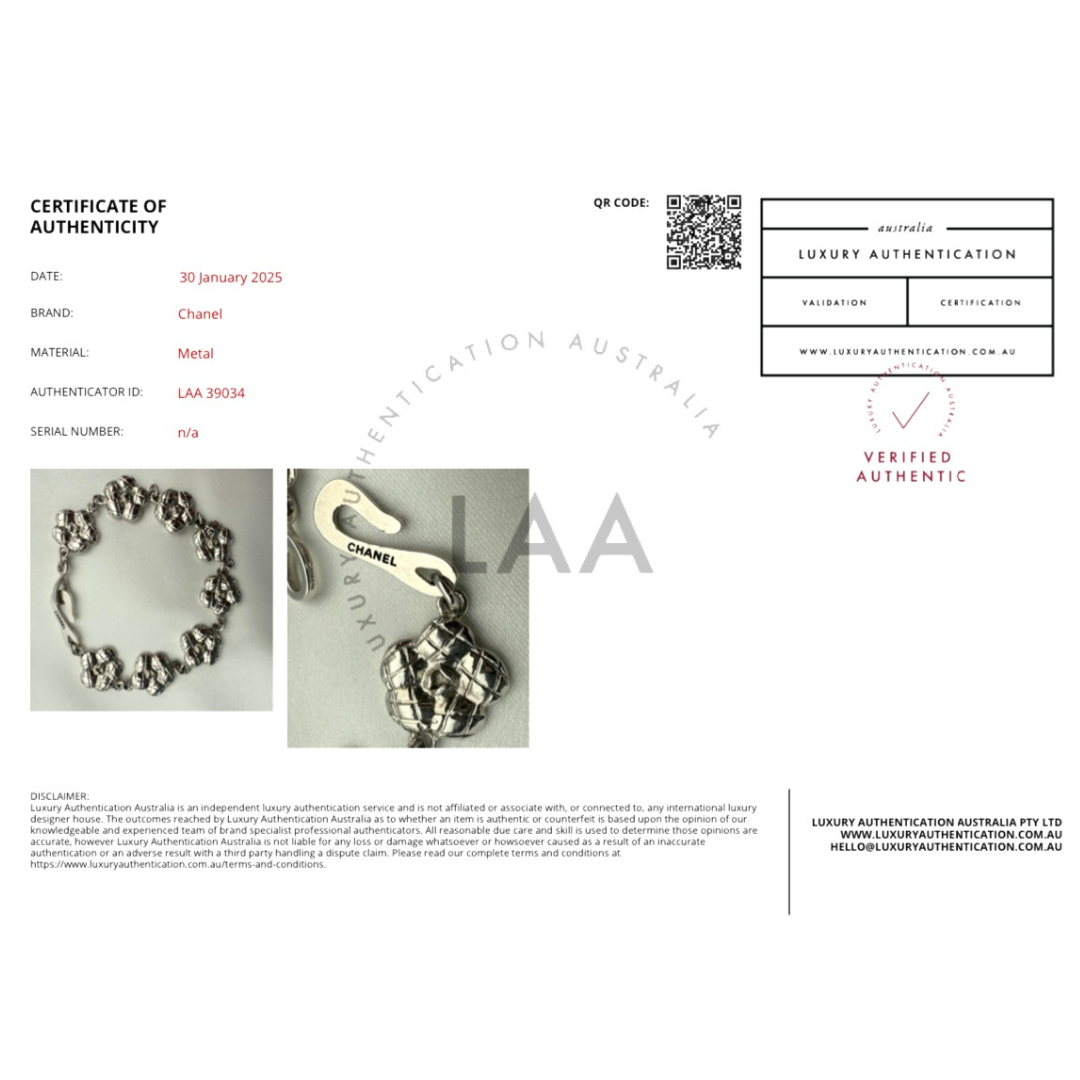 Silver Camelia Box-Chain Bracelet