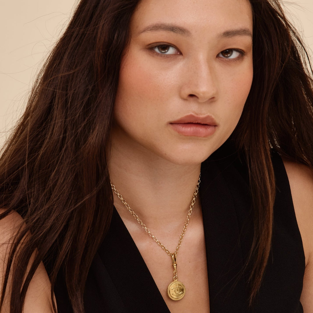 Large Gold Medallion Necklace