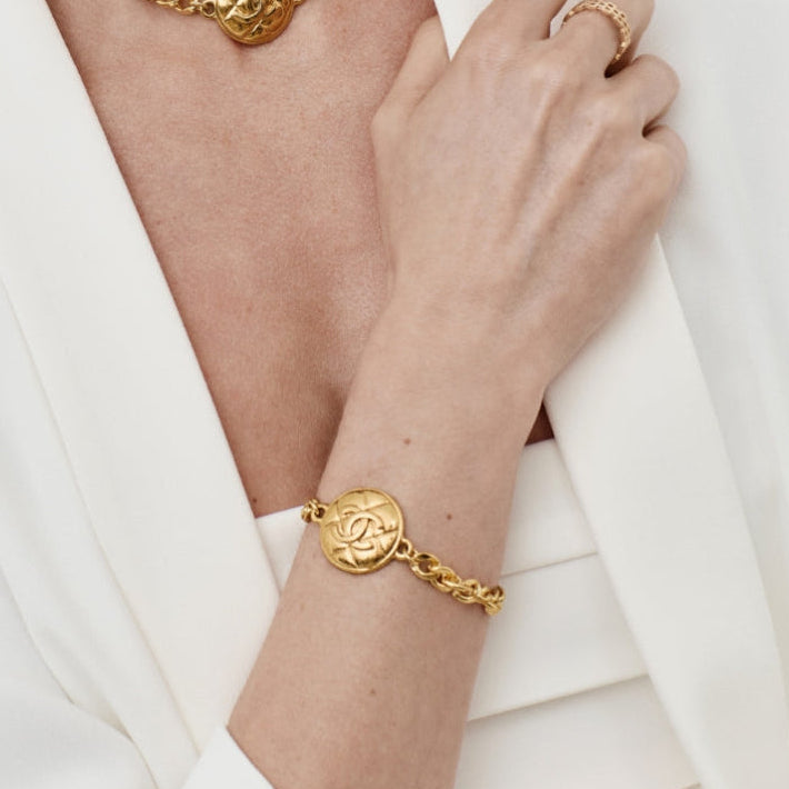 Gold Quilted Bracelet