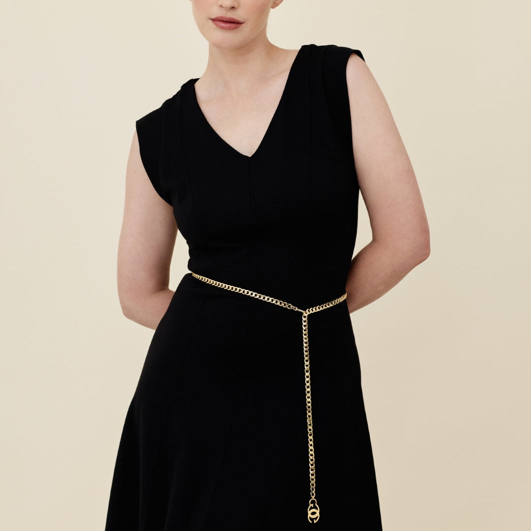 Gold Logo Chain Belt / Statement Necklace