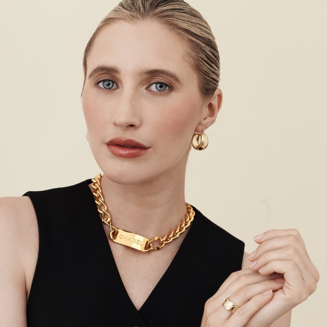Wide Quilted Hoop Earrings
