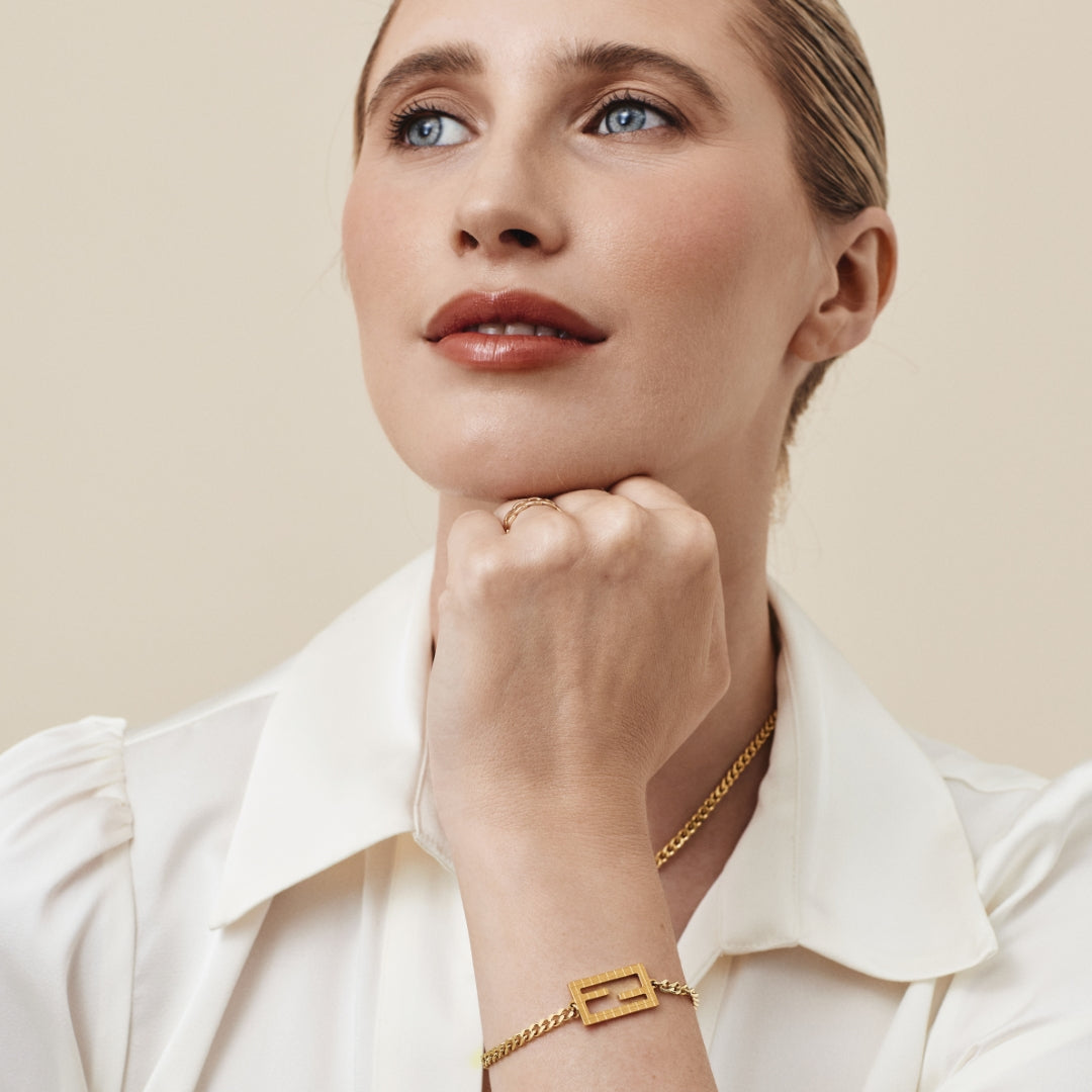 Gold Baguette Fine Cuban Bracelet
