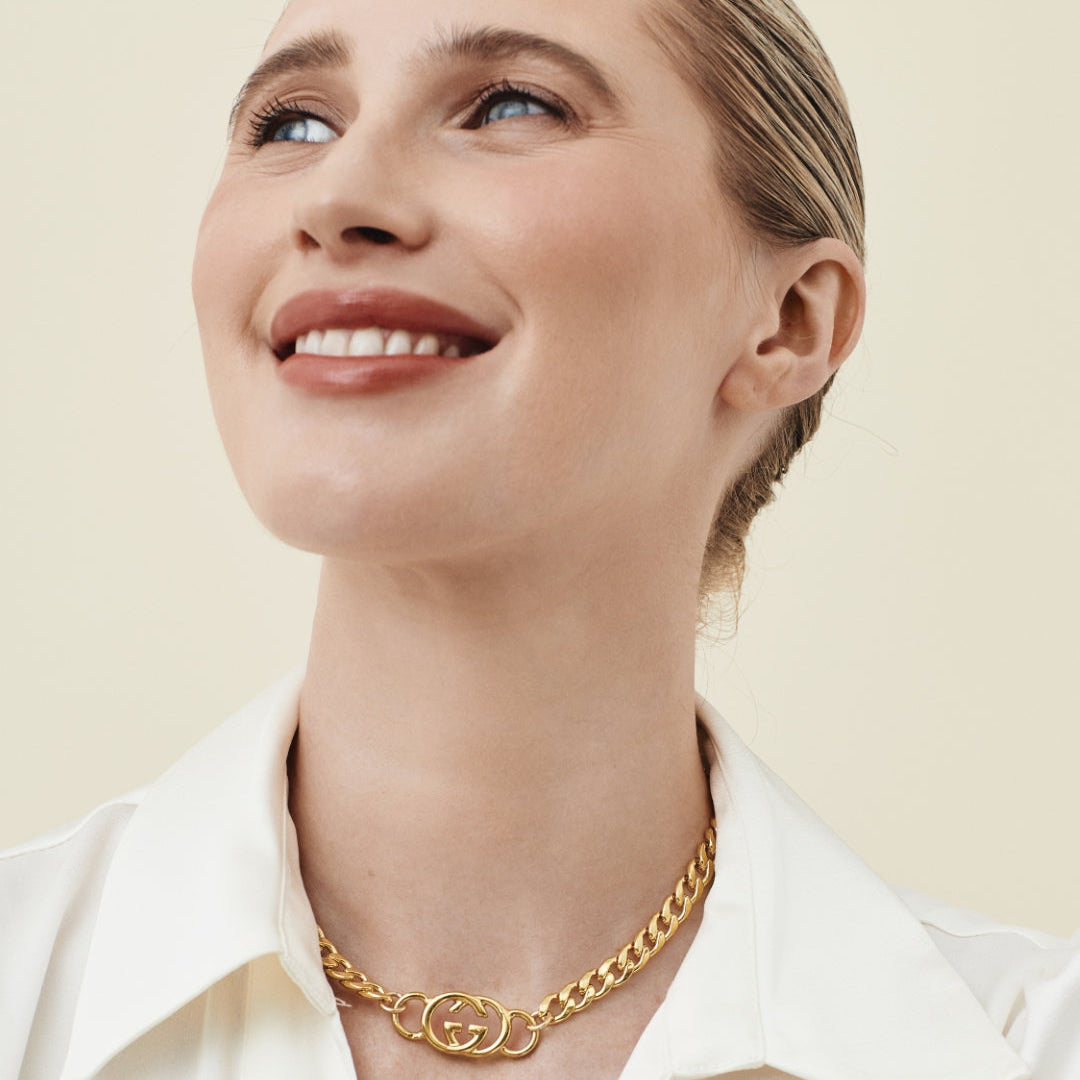 Large Gold Logo Choker