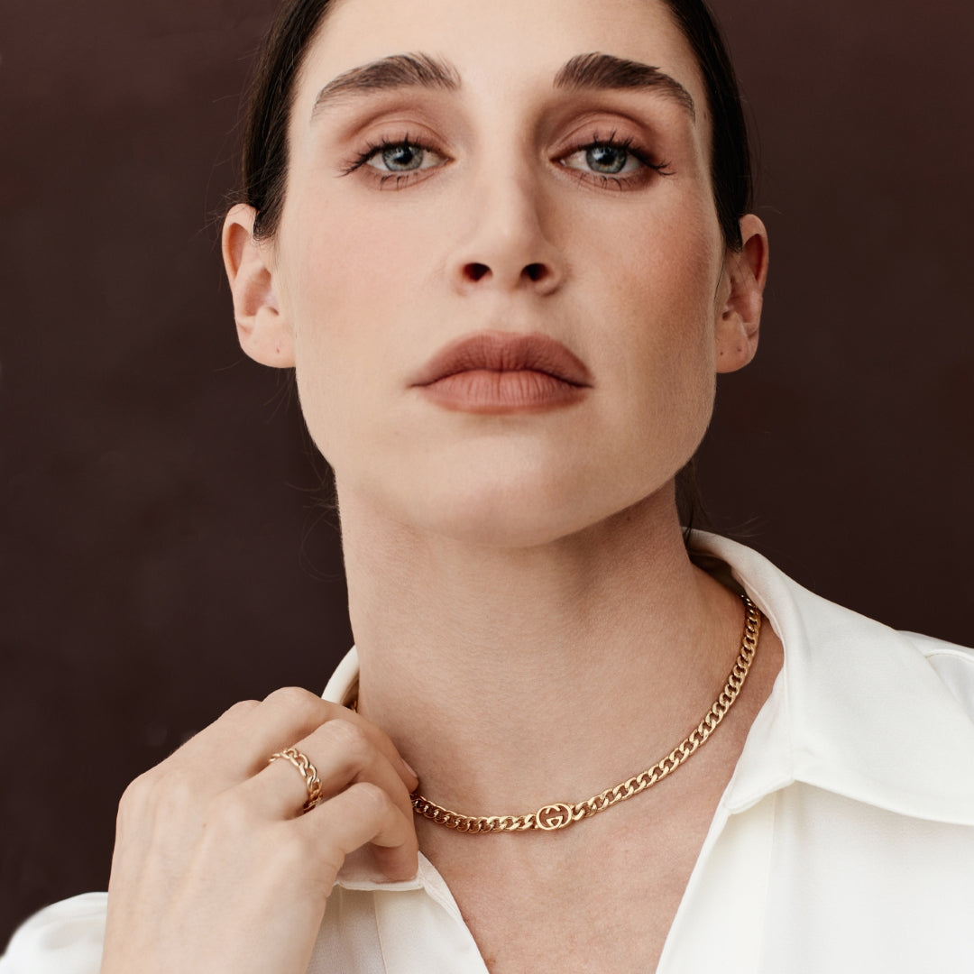 Small Gold Logo Cuban Choker