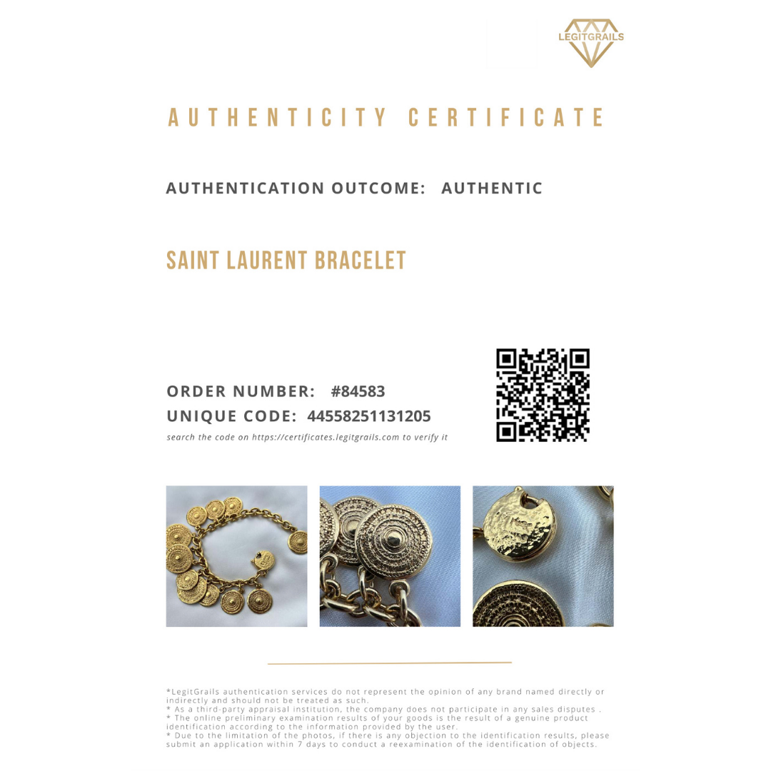Gold Stamped Medallion Brooch