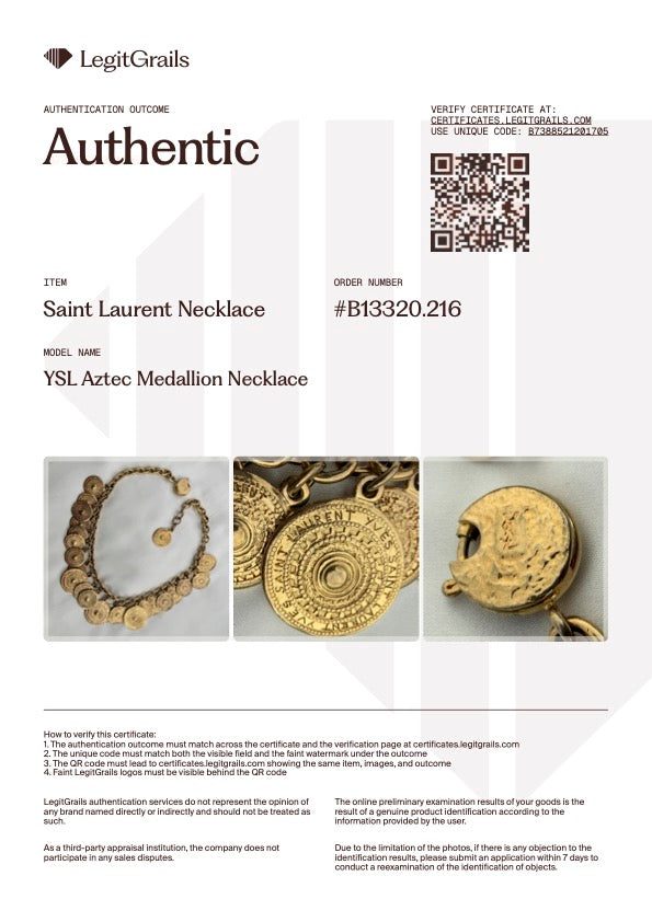 Gold Stamped Medallion Necklace