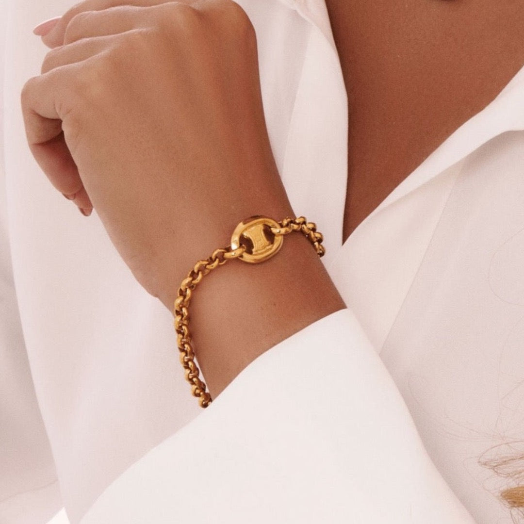 Gold Logo Bracelet