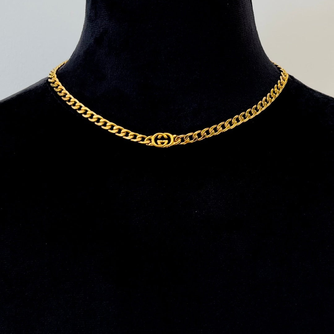 Small Gold Logo Cuban Choker