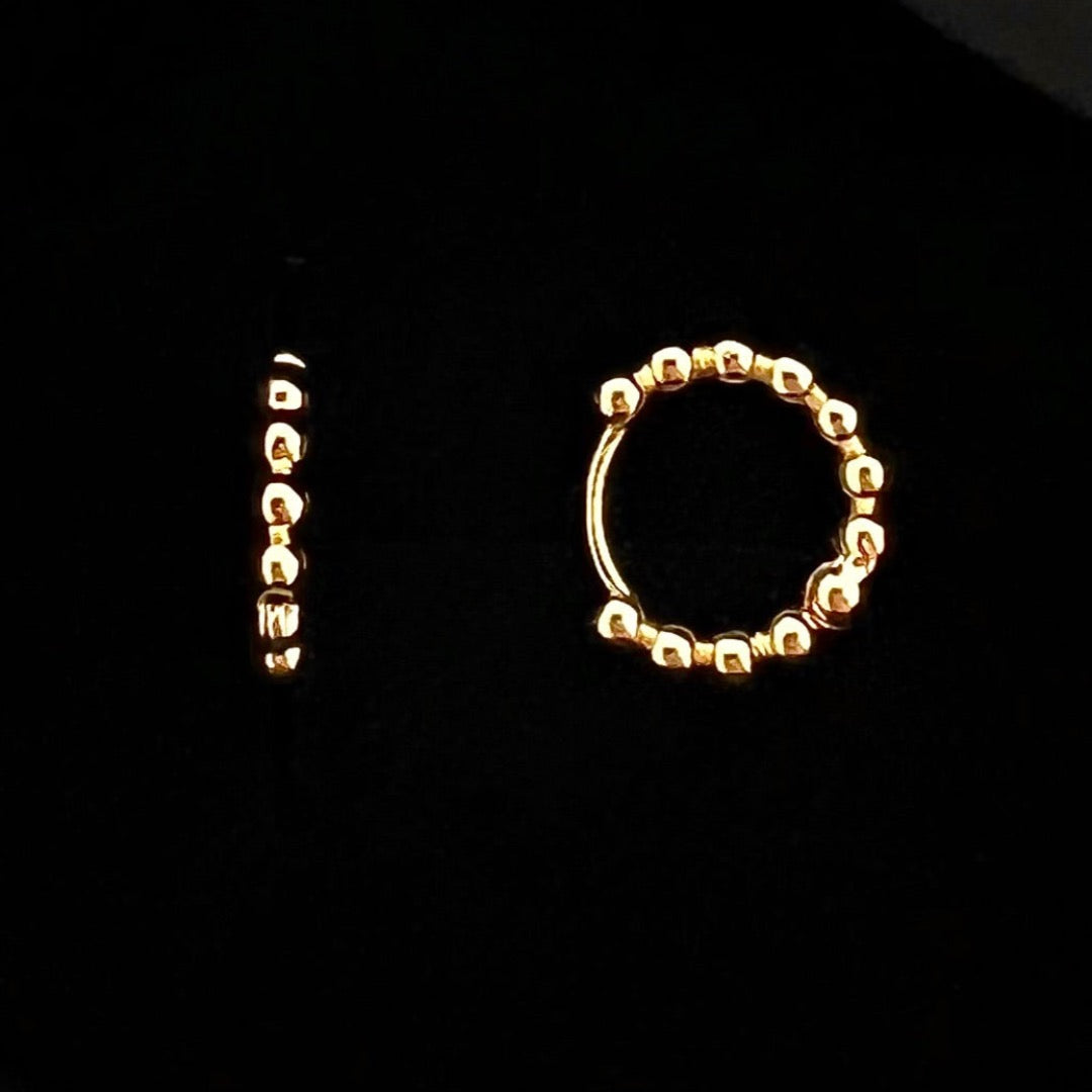 Gold Bubble Hoop Earrings
