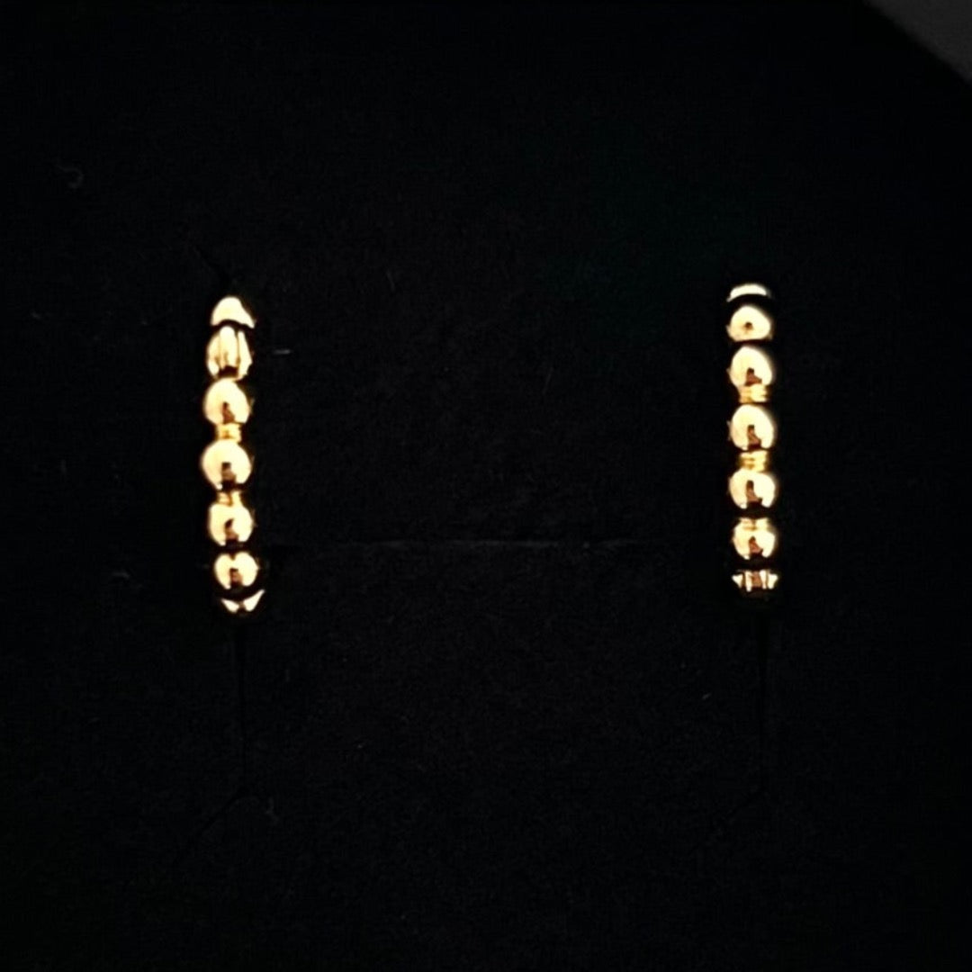Gold Bubble Hoop Earrings