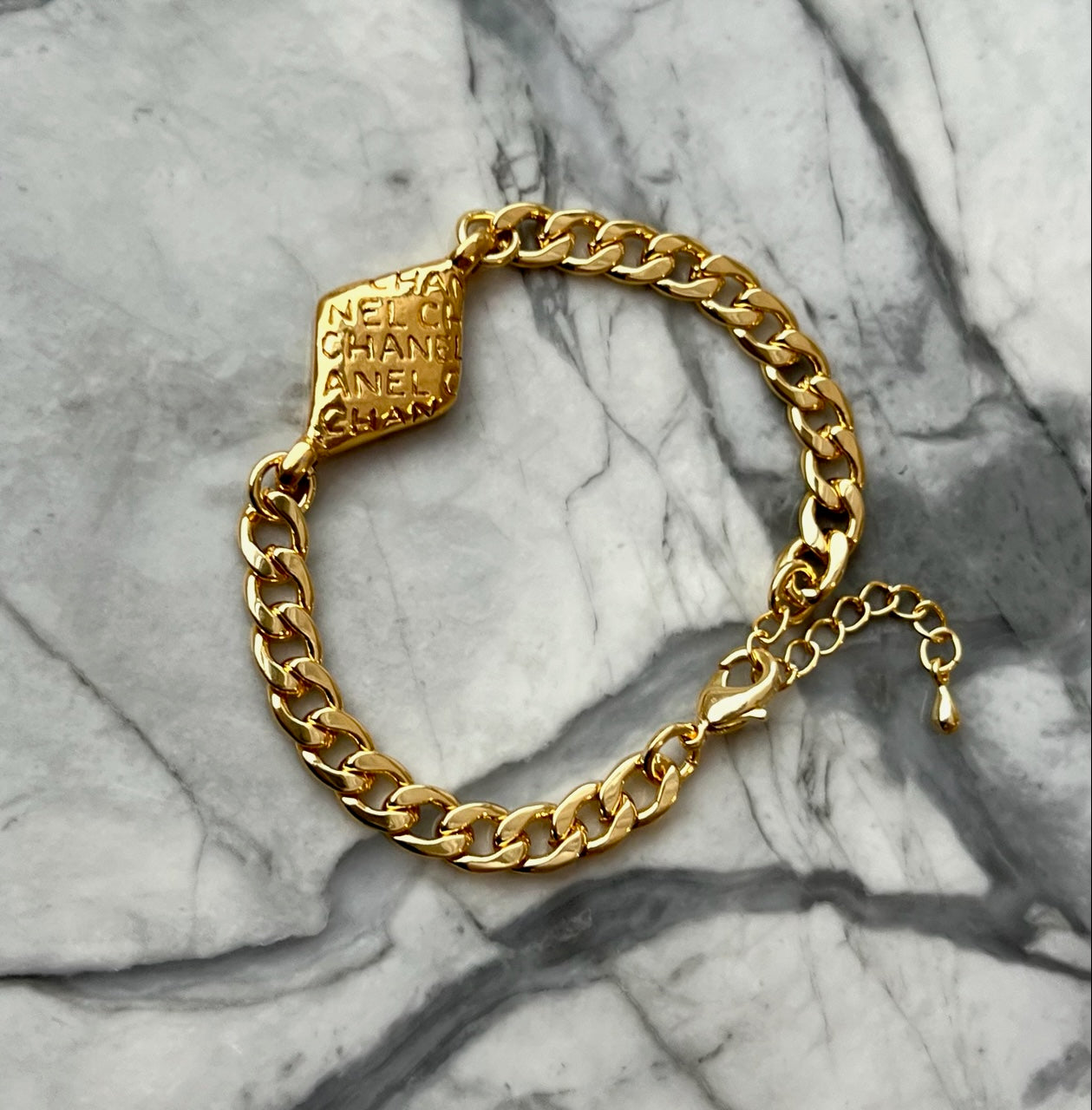 Gold Printed Cuban Bracelet