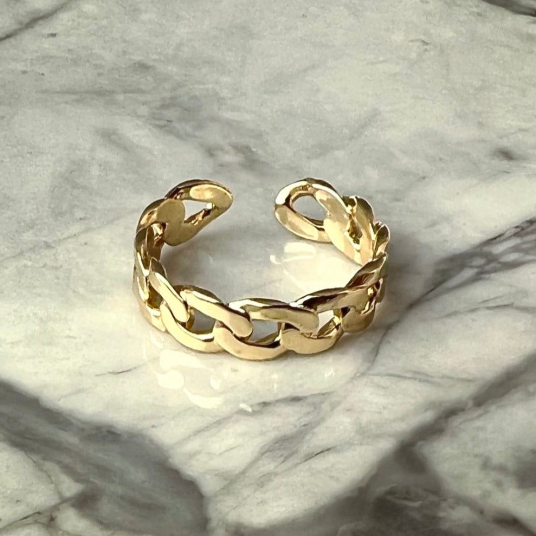 Gold Curb Ring