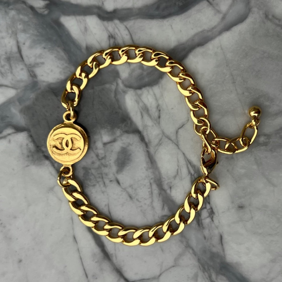 Gold Medallion Cuban Bracelet