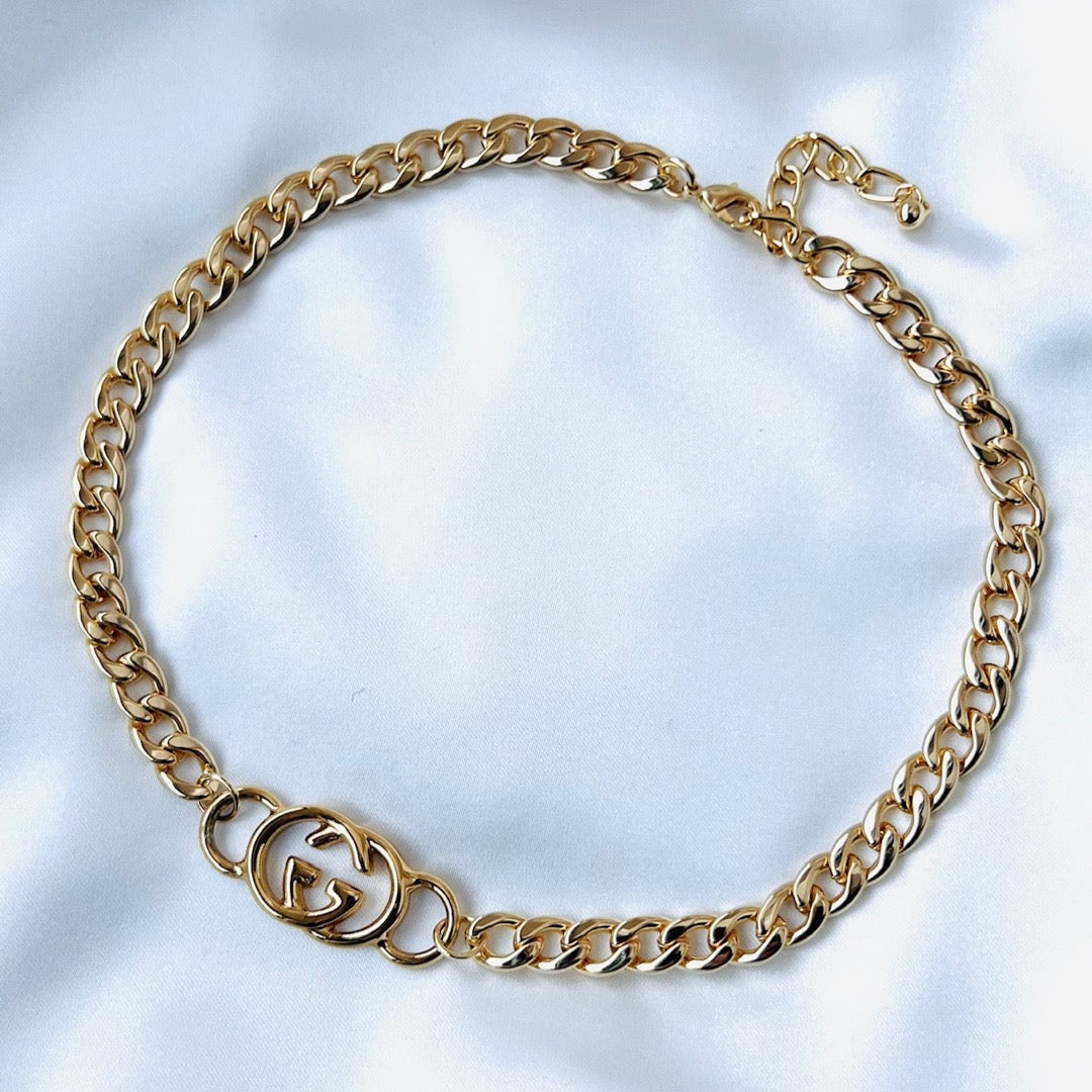 Large Gold Logo Choker