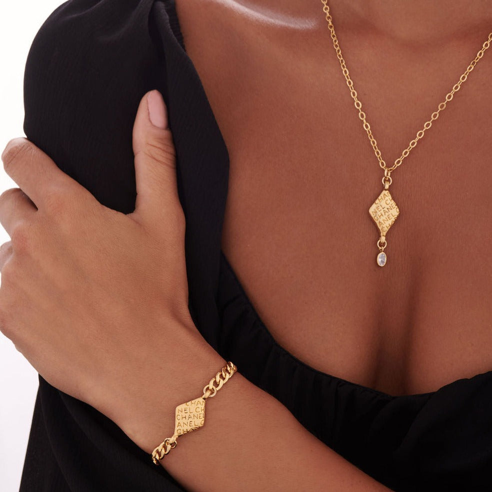 Gold Printed Cuban Bracelet