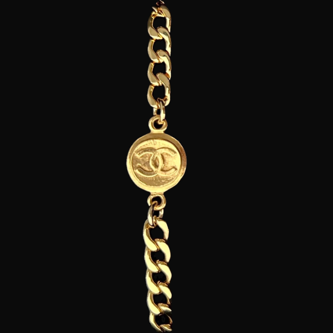 Gold Medallion Cuban Bracelet