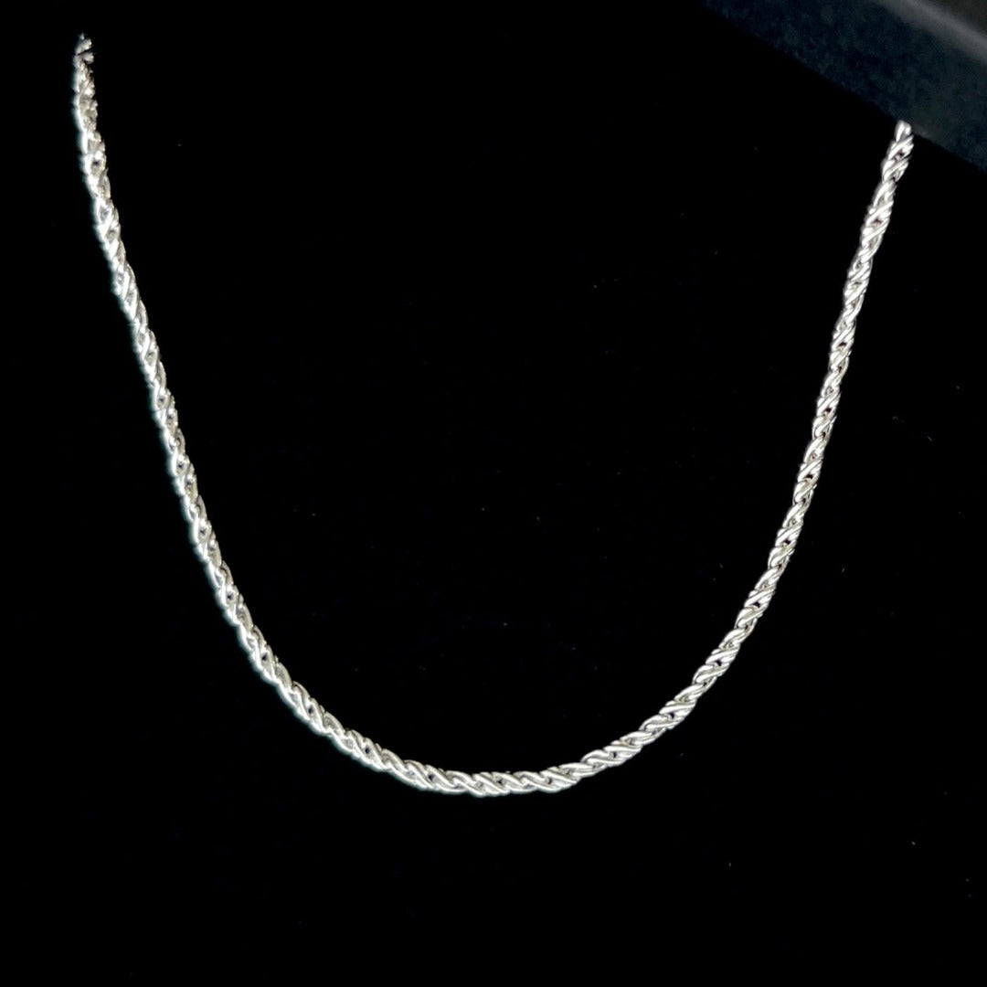 Silver Rope Chain Necklace