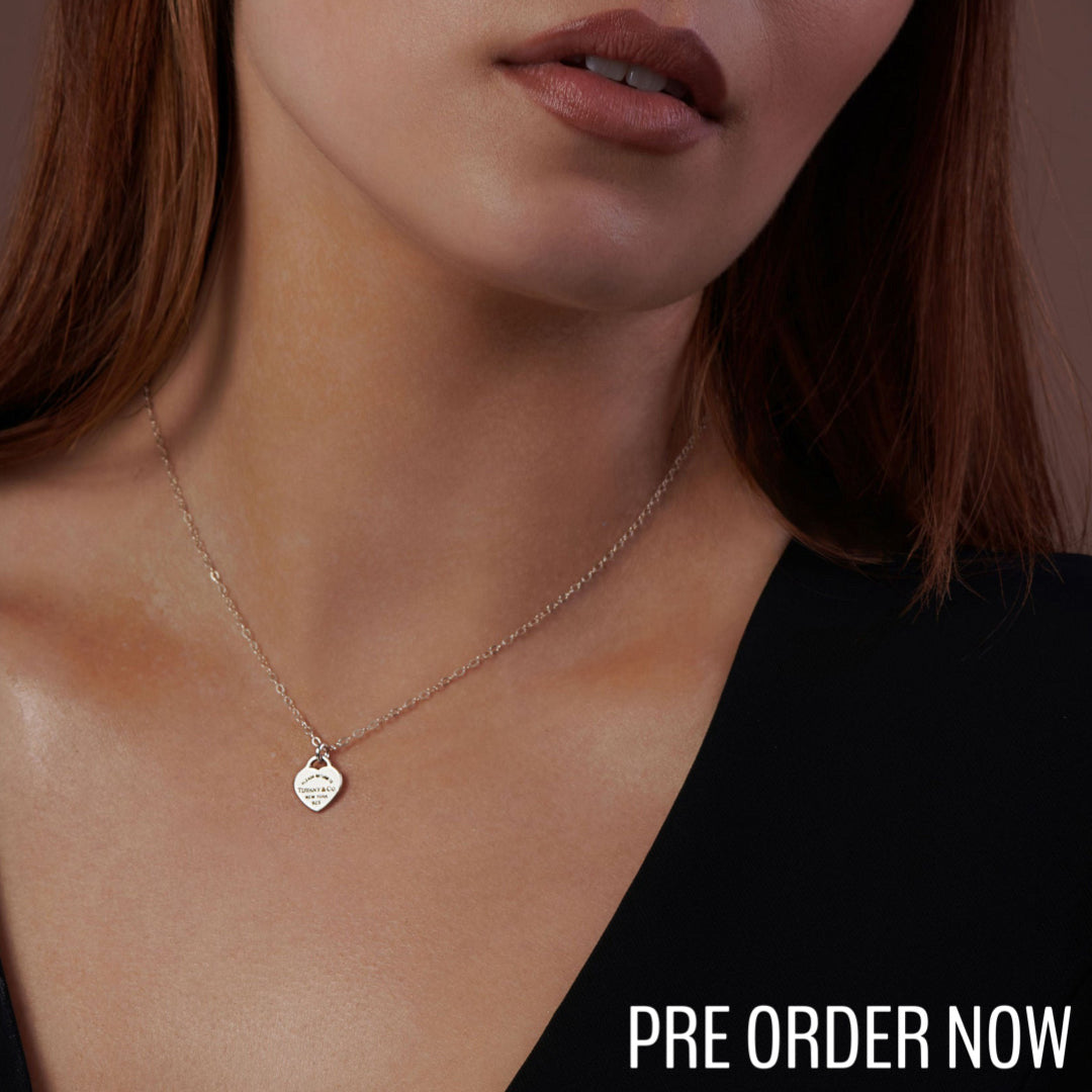Mini Silver Heart Charm Necklace