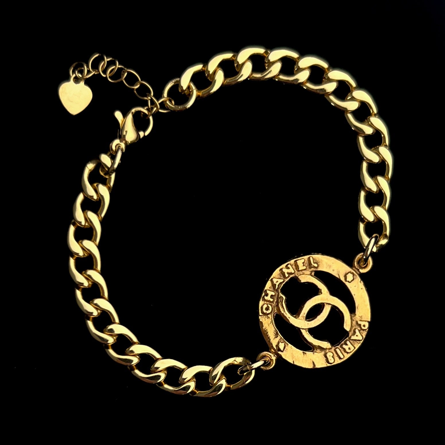 Gold Round Logo Bracelet