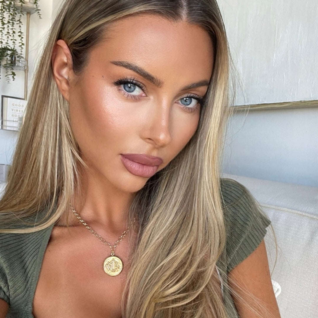 Gold Round Medallion Necklace