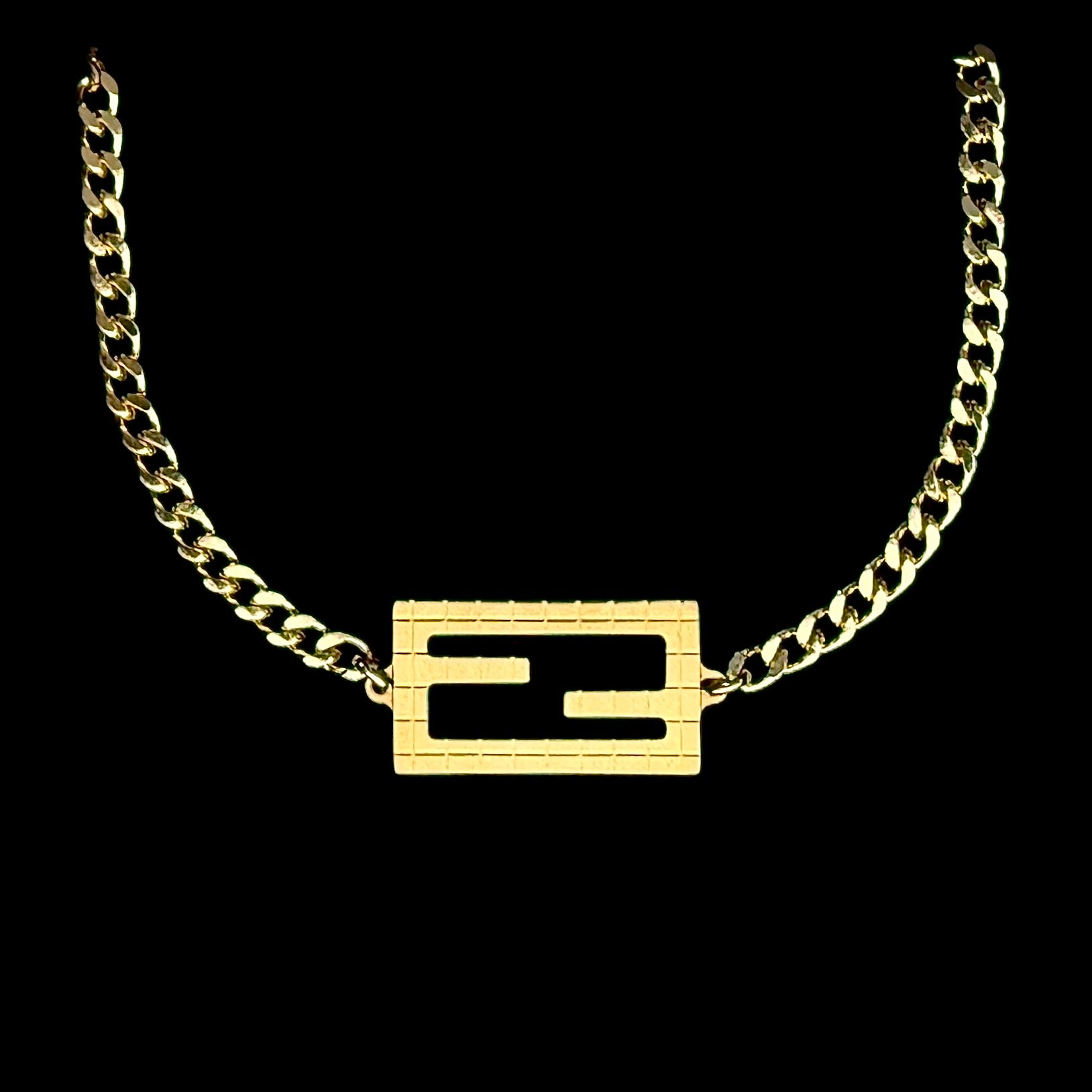 Gold Baguette Fine Cuban Choker