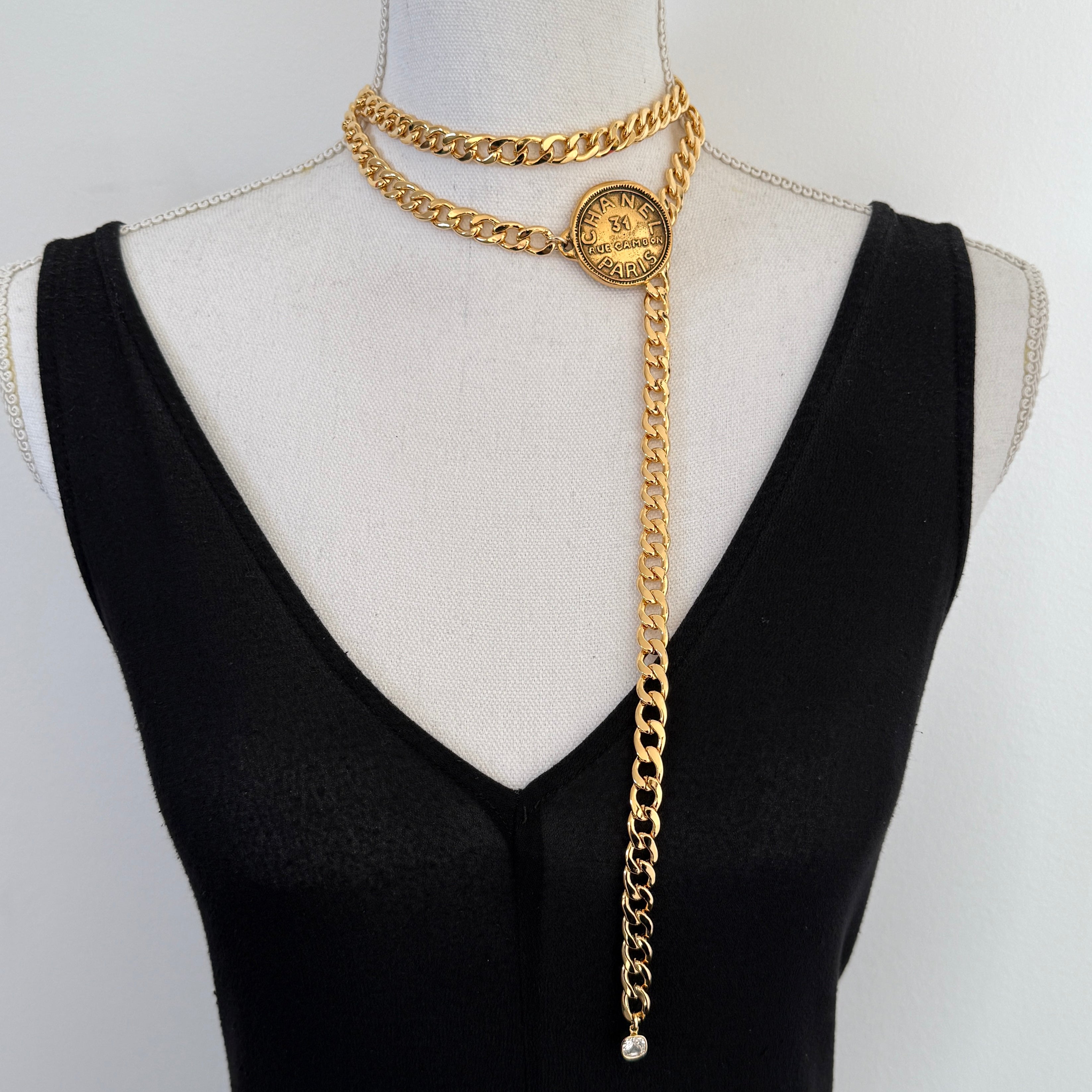 31 Rue Cambon Medallion Link Belt/Necklace