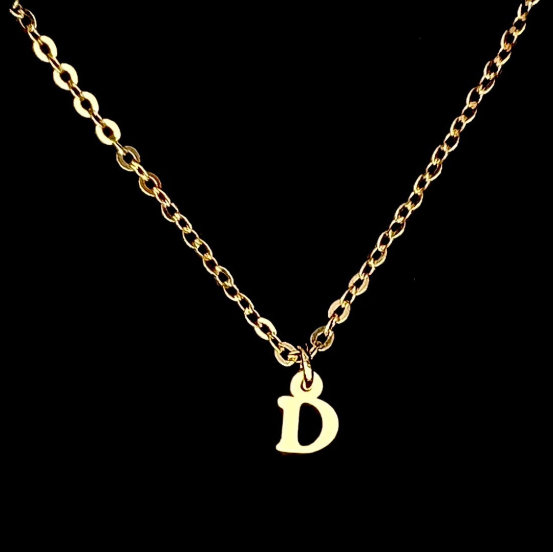 Mini Gold D Necklace