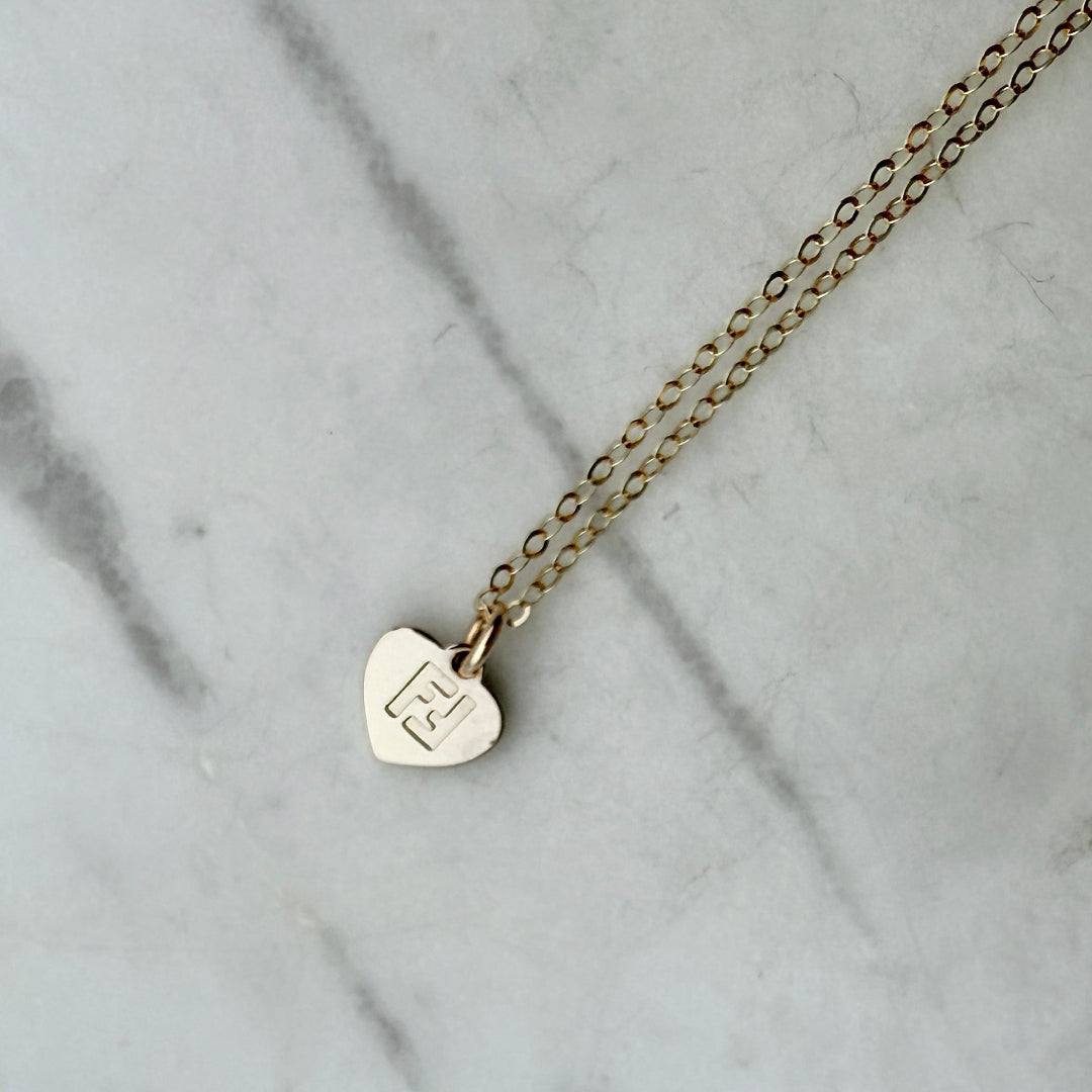 Mini Light Gold Heart Necklace