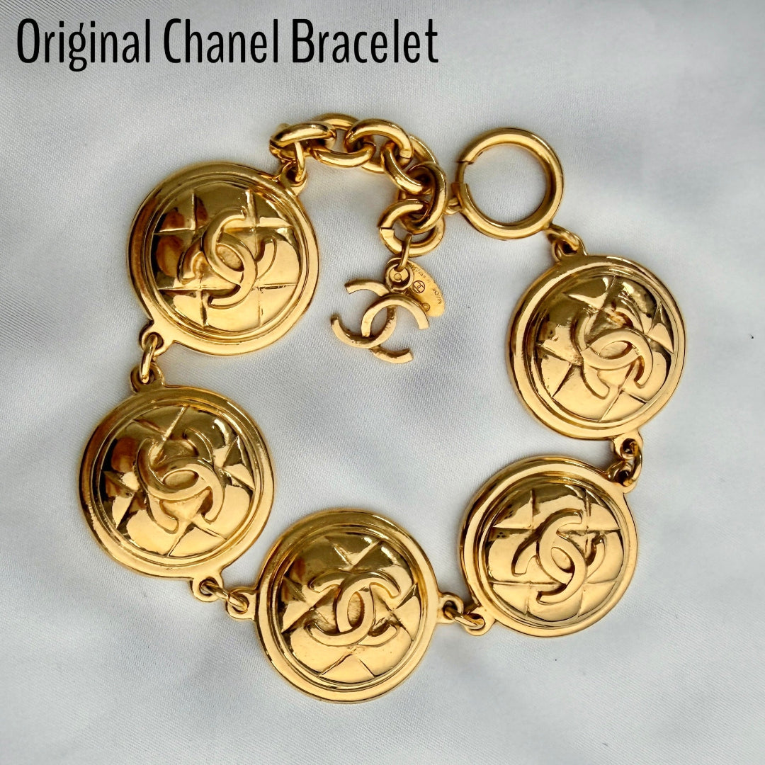 Gold Quilted Link Belt / Necklace