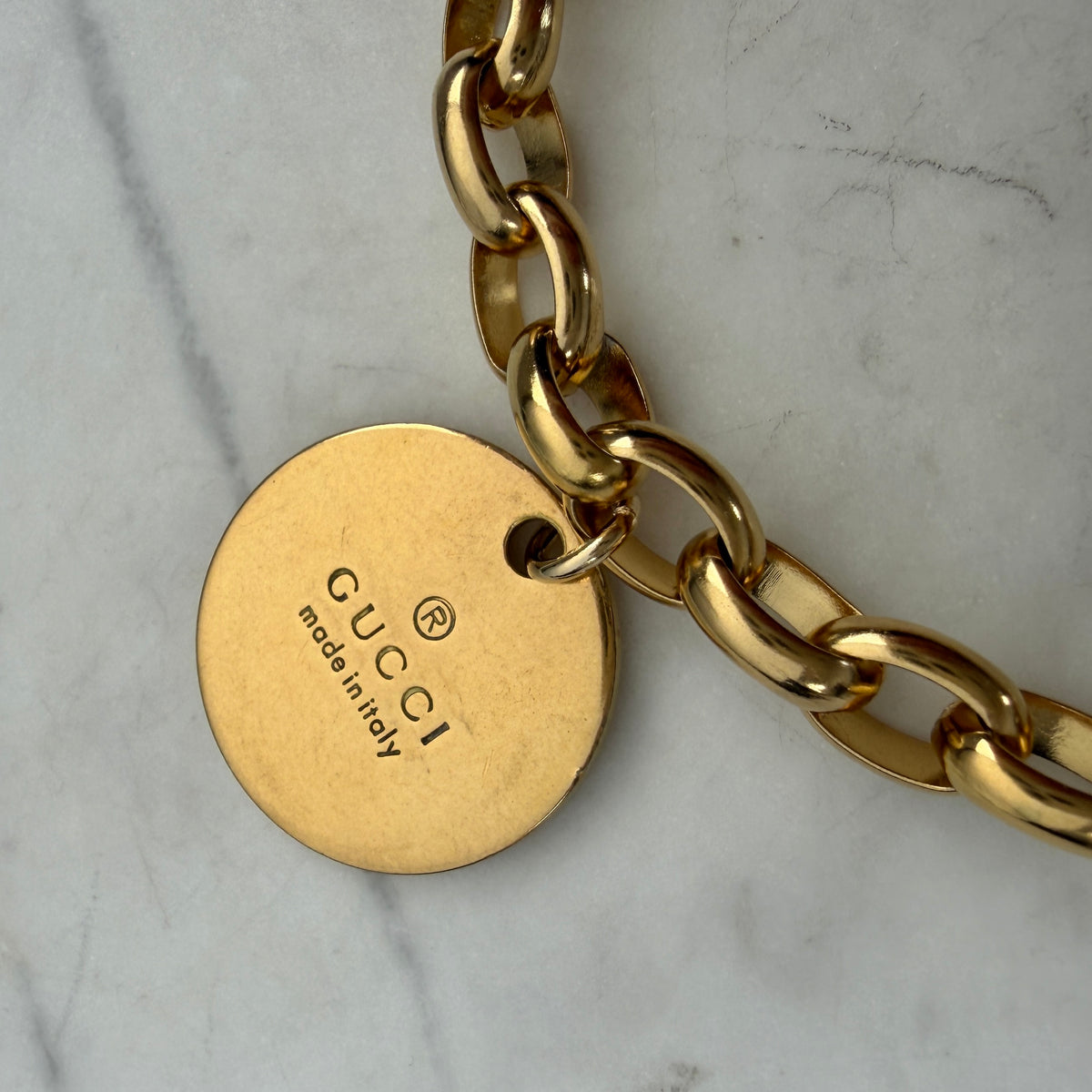 Gold Round Charm Bracelet