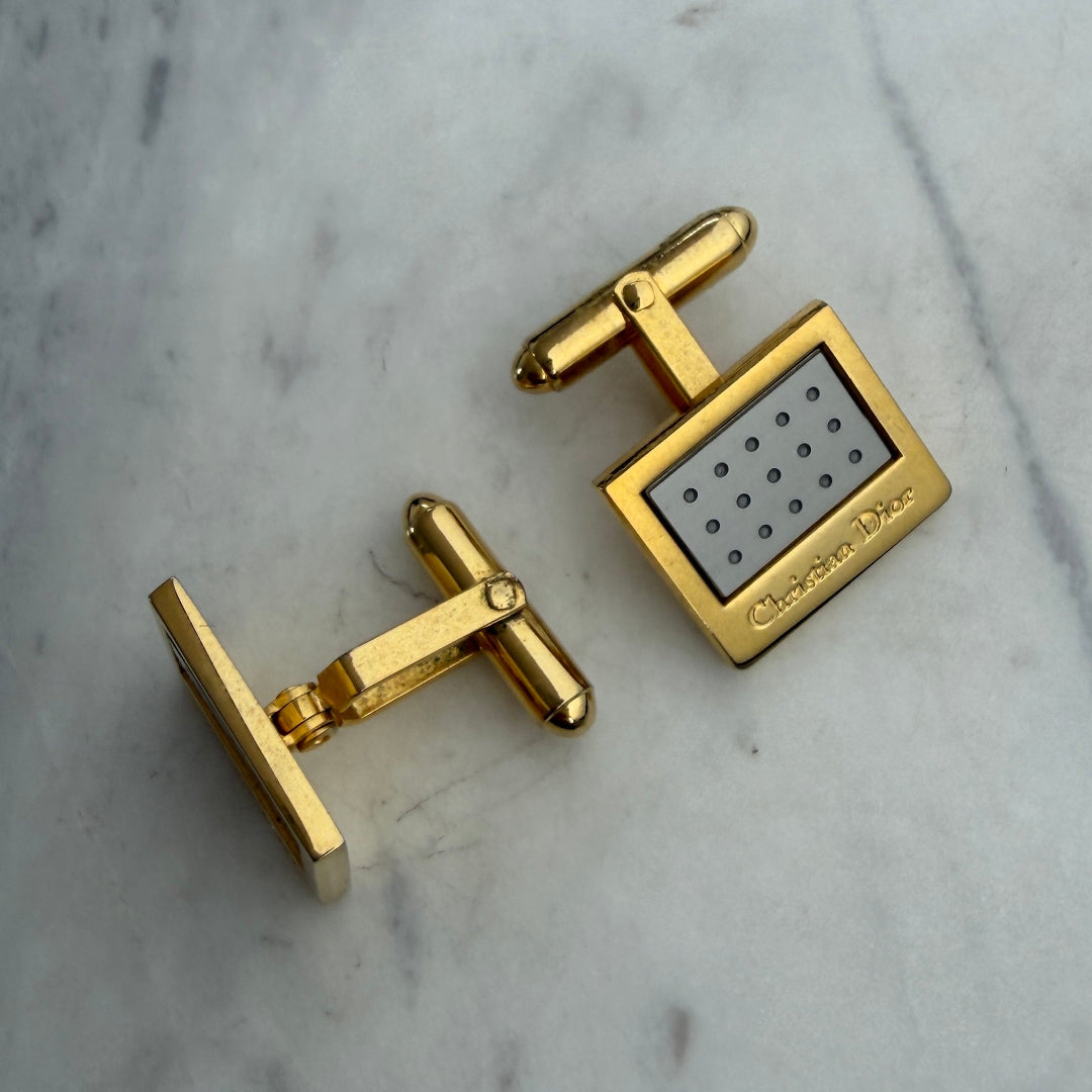 Dotty Gold & Silver Logo Cufflinks
