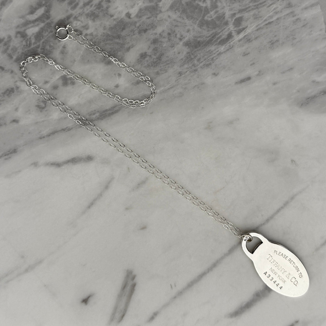 Silver Oval Necklace