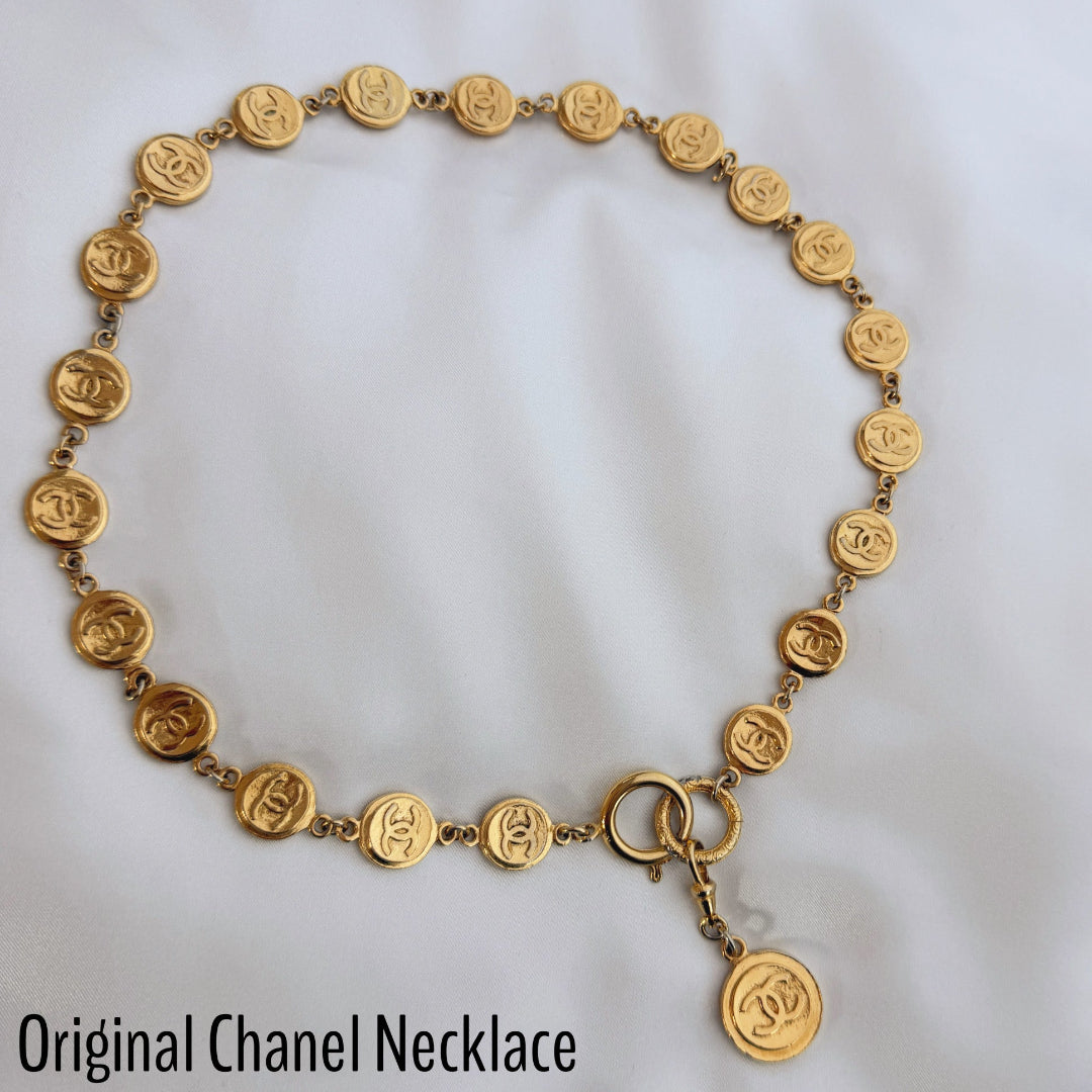 Gold Medallion Earrings with Pearl Drop