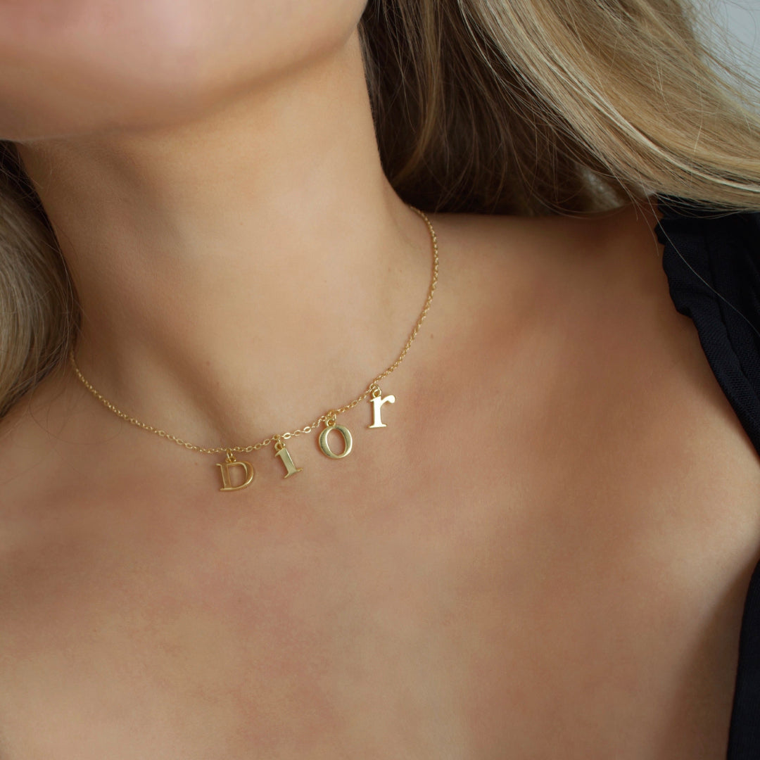 Light Gold Letter Necklace