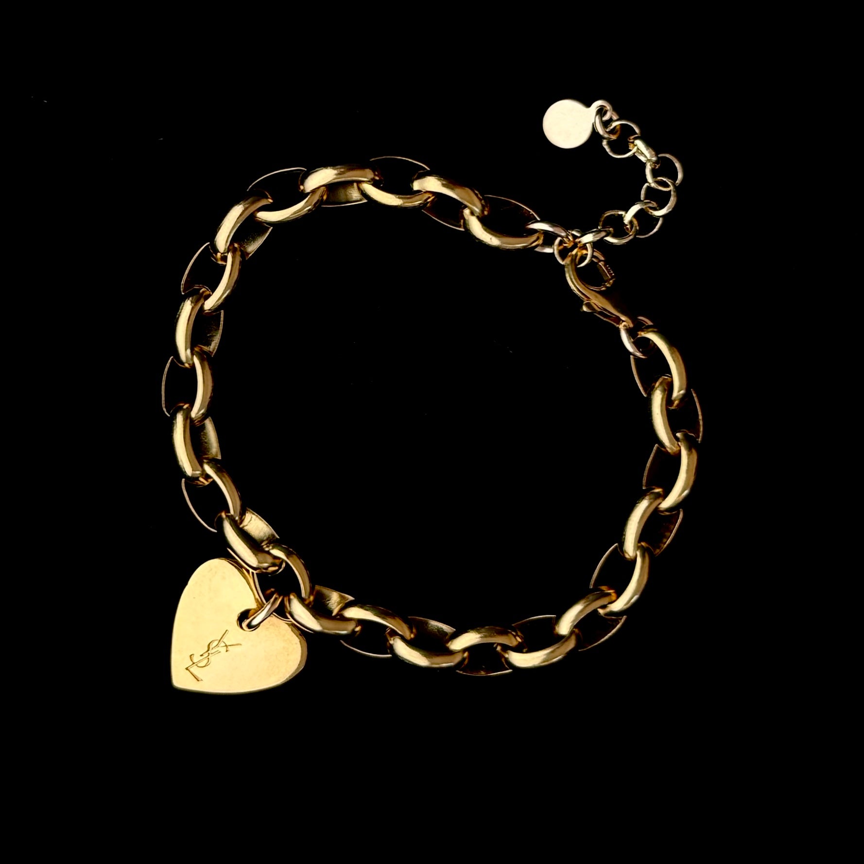 Gold Heart Logo Bracelet