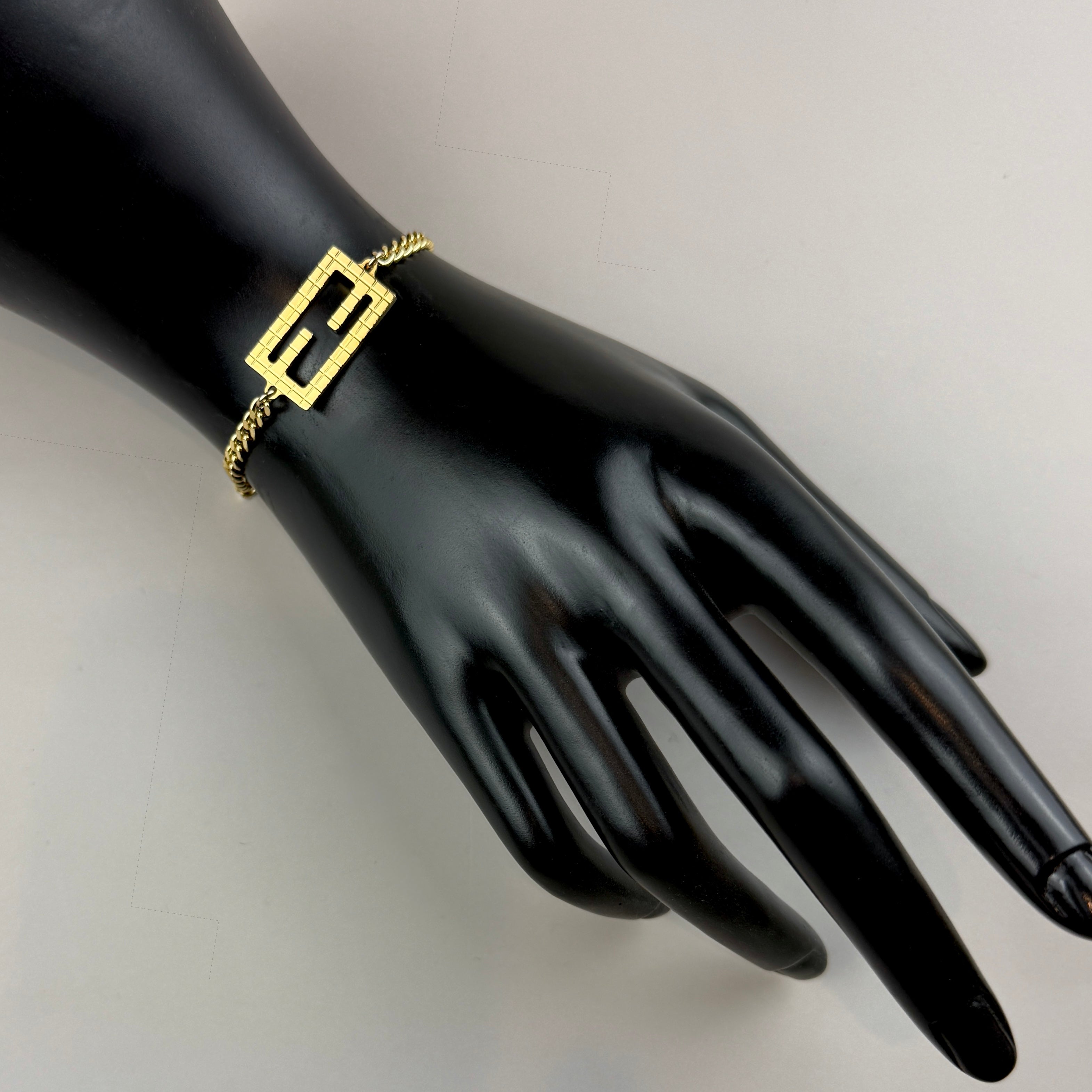 Gold Baguette Fine Cuban Bracelet