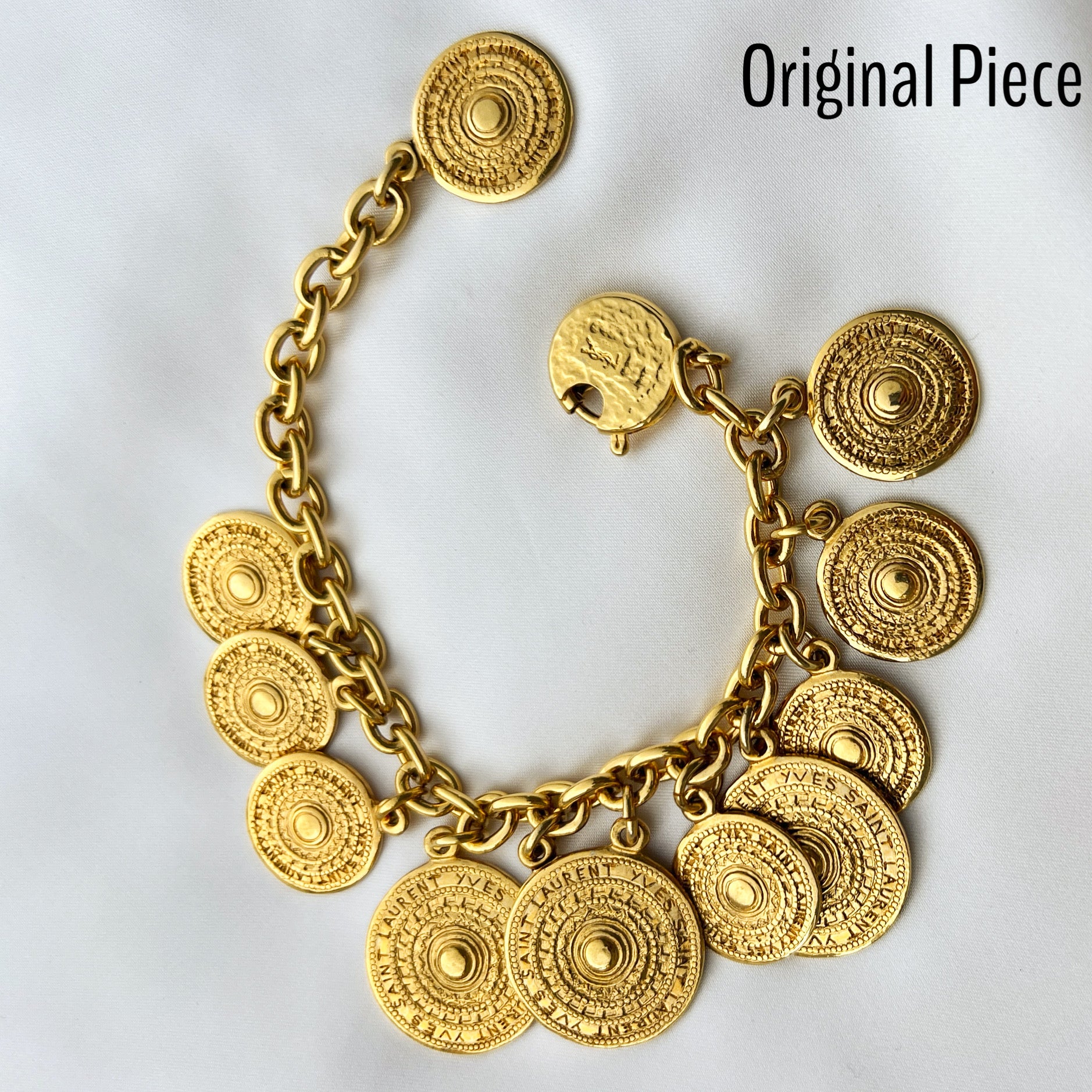 Gold Stamped Medallion Necklace