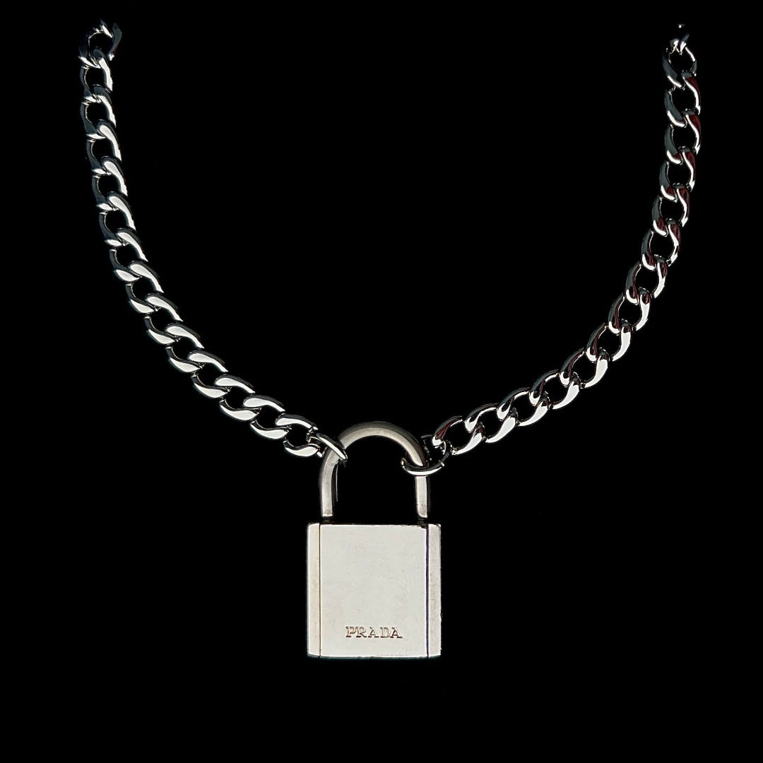 Silver Padlock Necklace