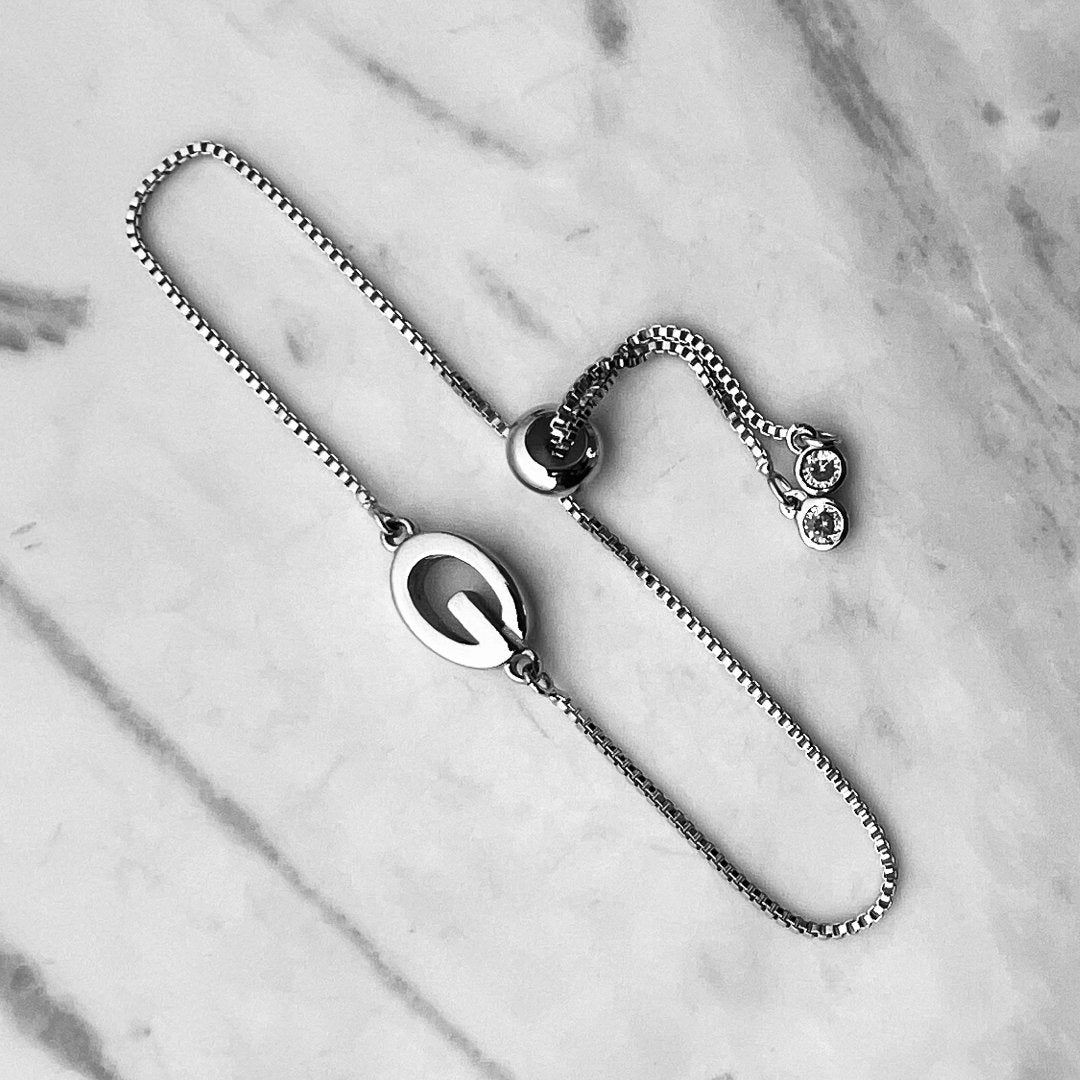 Silver Logo Box-Chain Bracelet