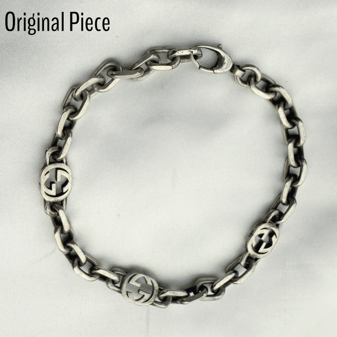 Small Sterling Silver Logo Choker