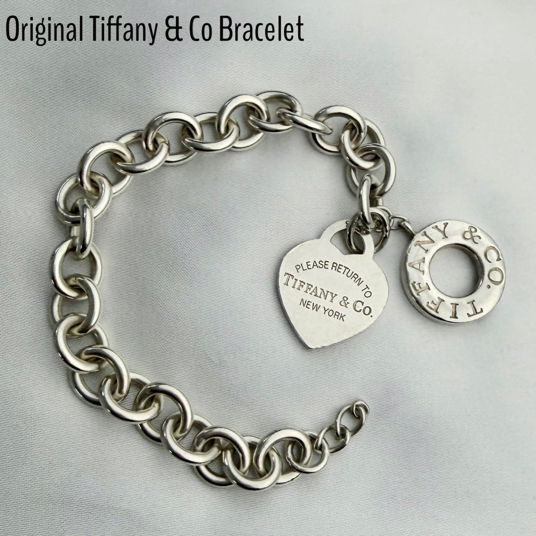Silver Round Donut Logo Necklace
