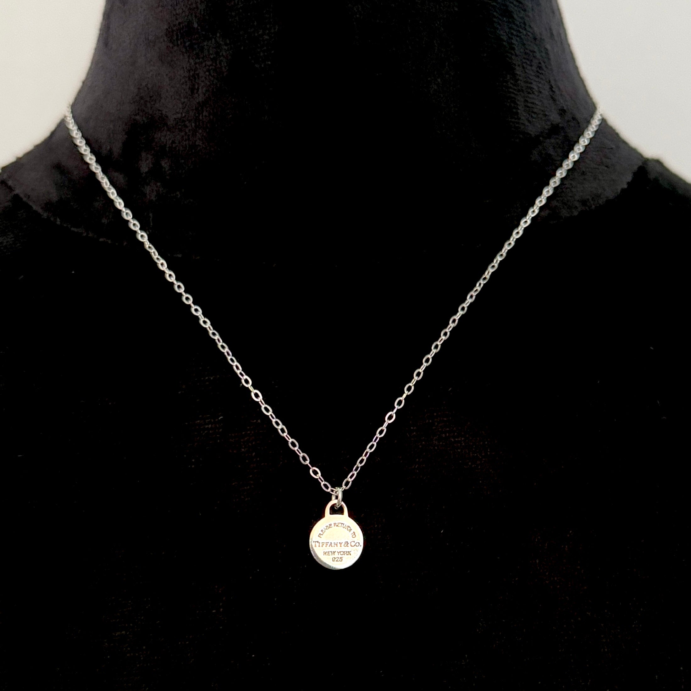 Mini Silver Circular Charm Necklace