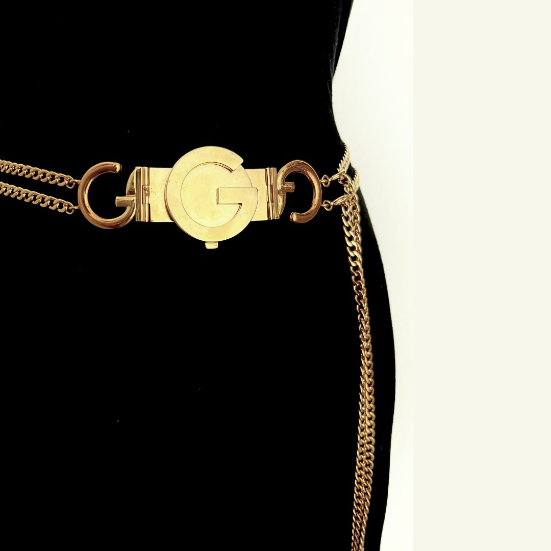 Large Gold Logo Belt