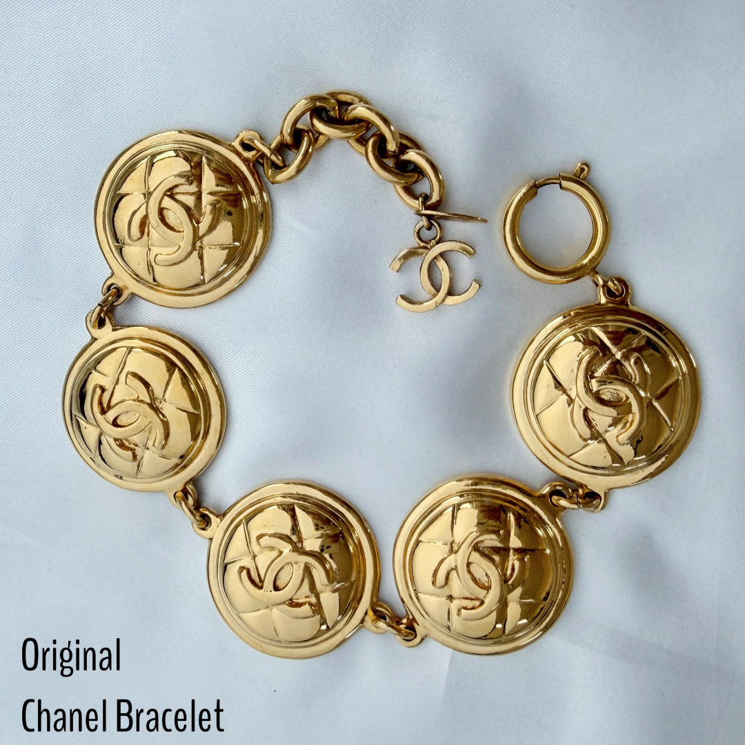 Gold Quilted Link Belt / Necklace