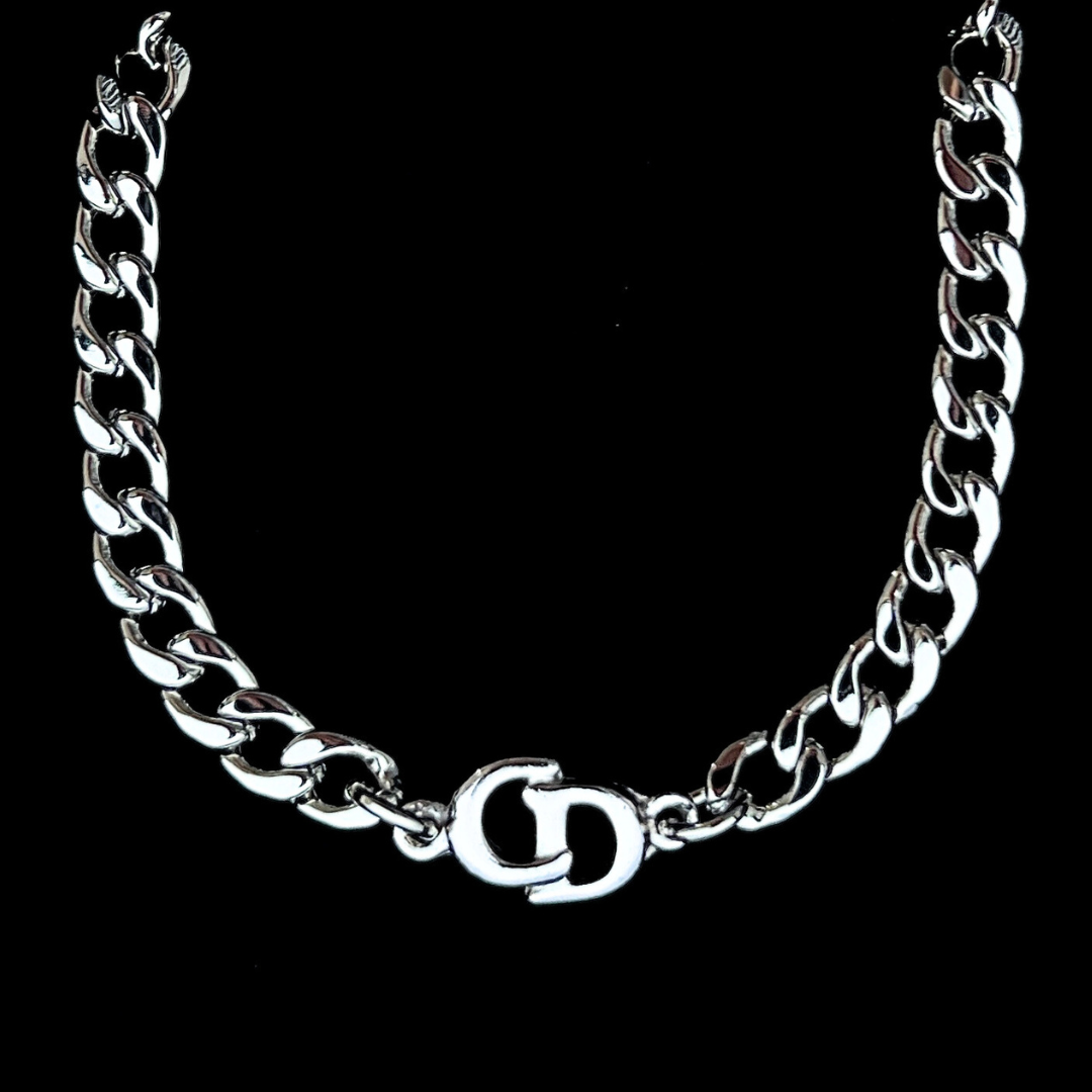 Silver cuban choker Clearance