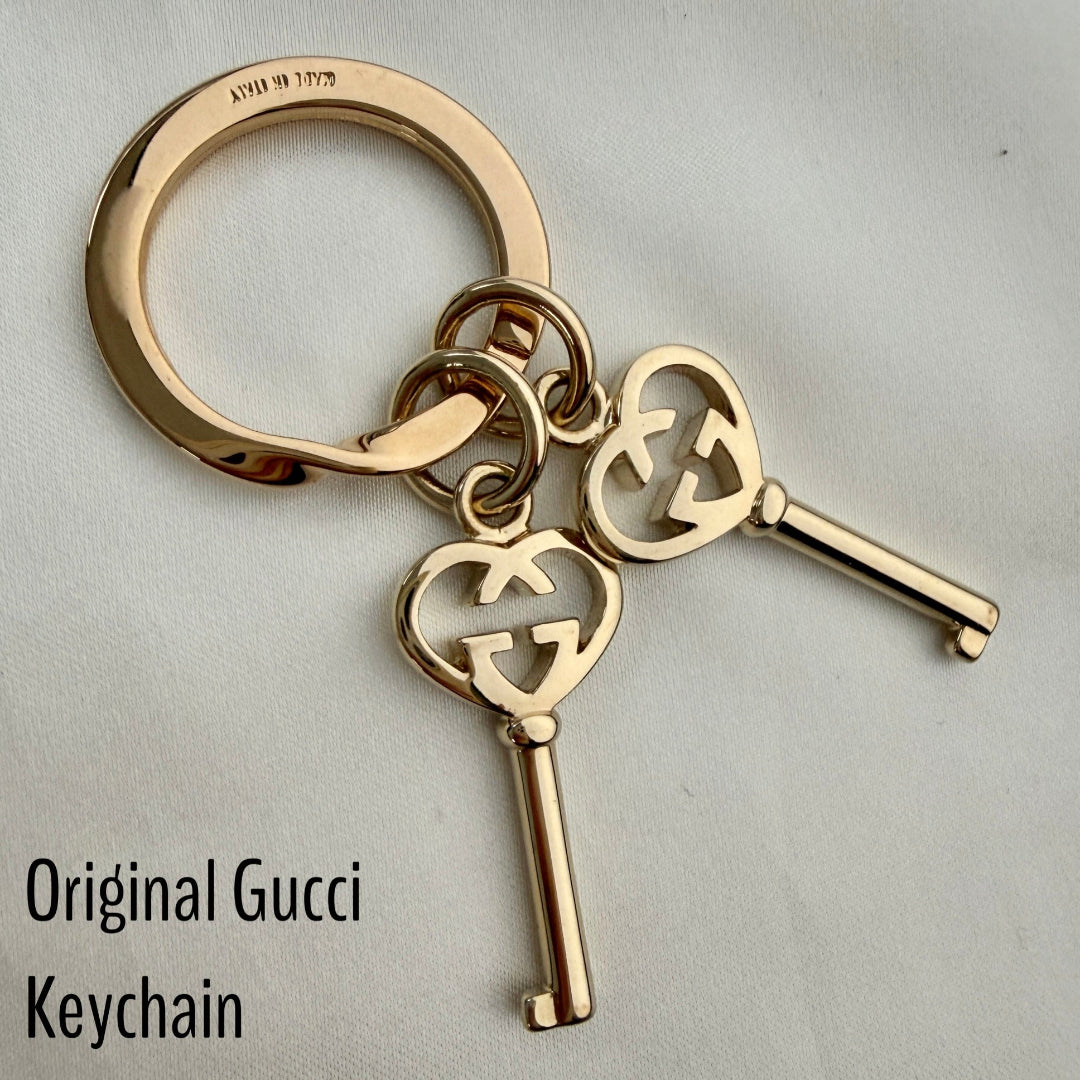 Light Gold Heart Key Necklace